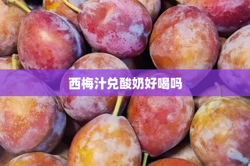 西梅汁兑酸奶好喝吗