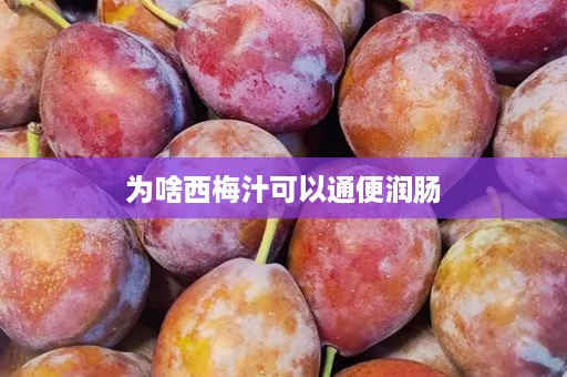 为啥西梅汁可以通便润肠