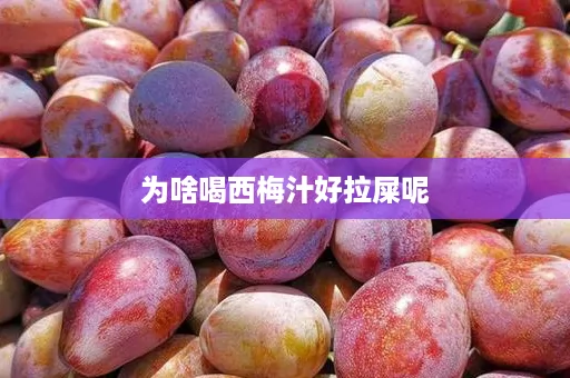 为啥喝西梅汁好拉屎呢