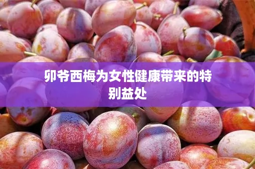 卯爷西梅为女性健康带来的特别益处